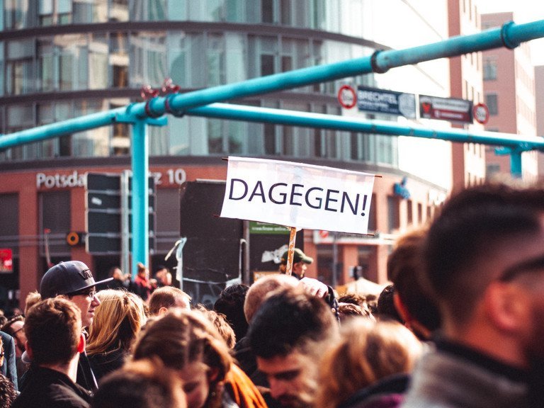 Aufnahme einer Demonstration