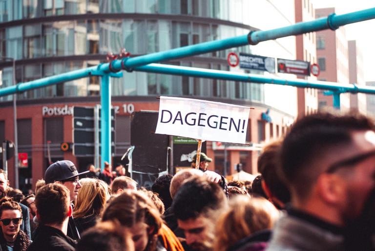 Aufnahme einer Demonstration