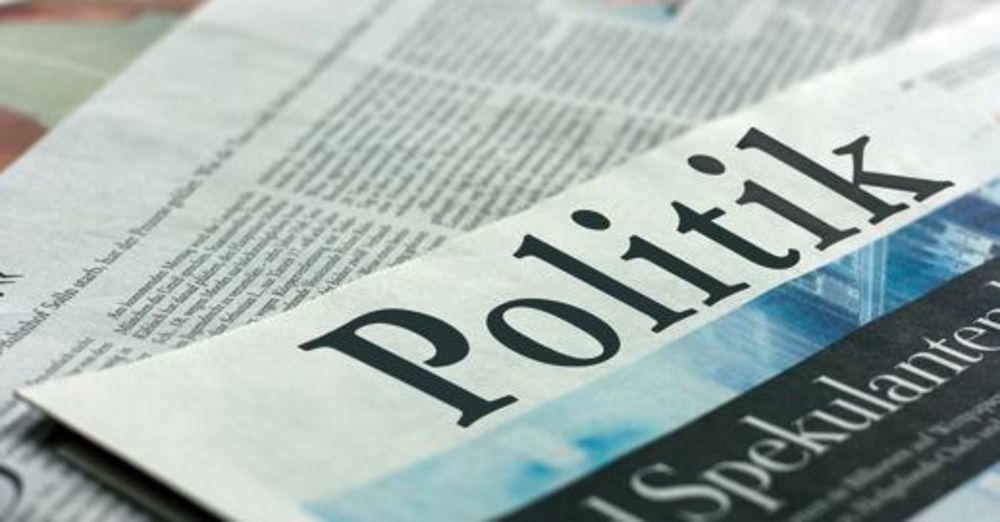 Newspaper with the headline "Politics"
