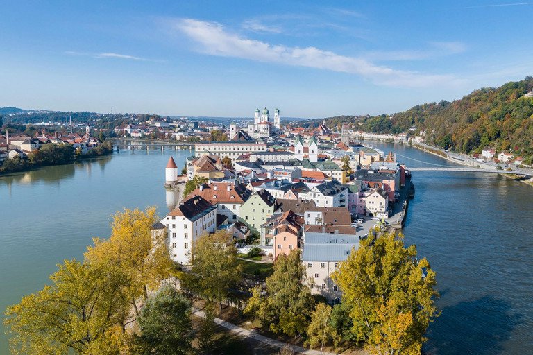 Dekoratives Bild der Ortsspitze Passau