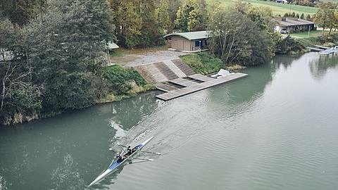 Ruderboot am Inn
