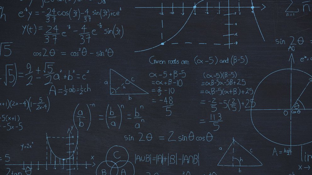 Tafel mit Funktionen und ALlgebra