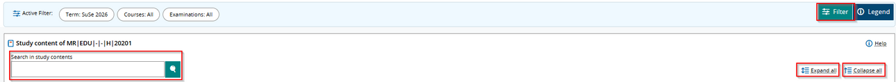 Icon for filter and search box