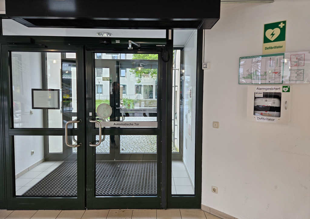 Standort der Defibrilatoren im Sportzentrum