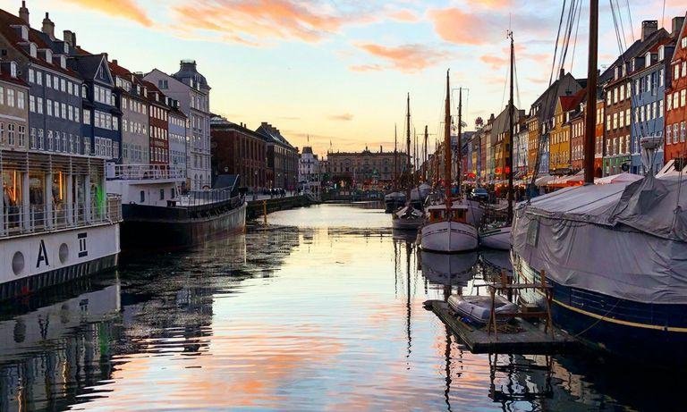 Sonnenuntergang in Kopenhagen (Dänemark)