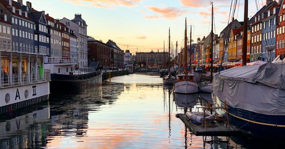 Sonnenuntergang in Kopenhagen (Dänemark)