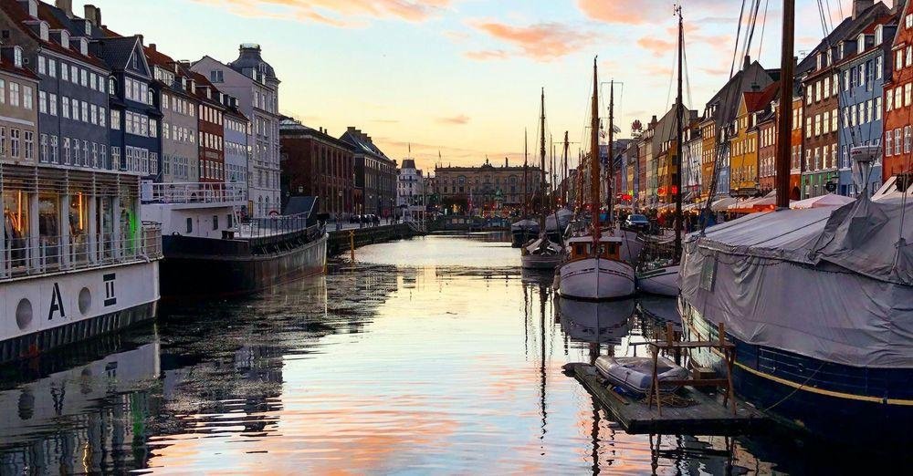 Sonnenuntergang in Kopenhagen (Dänemark)