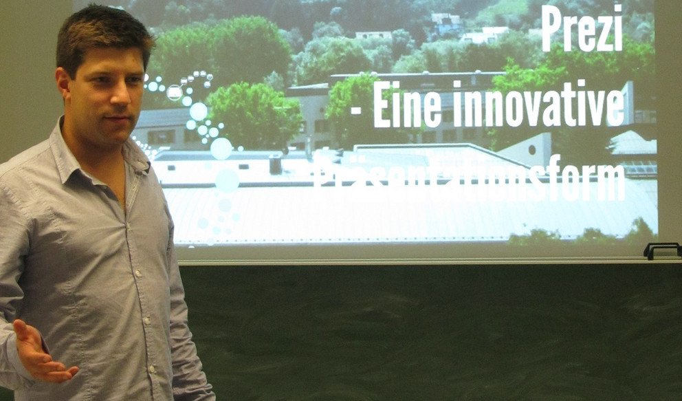 Prezi: Eine innovative Pr&auml;sentationsform. (Foto: Hegel)