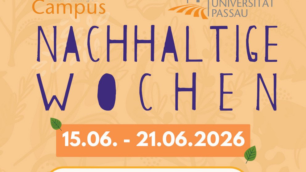 Plakat der Nachhaltigen Woche 2026 der Universit&auml;t Passau