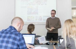 Students attending a seminar