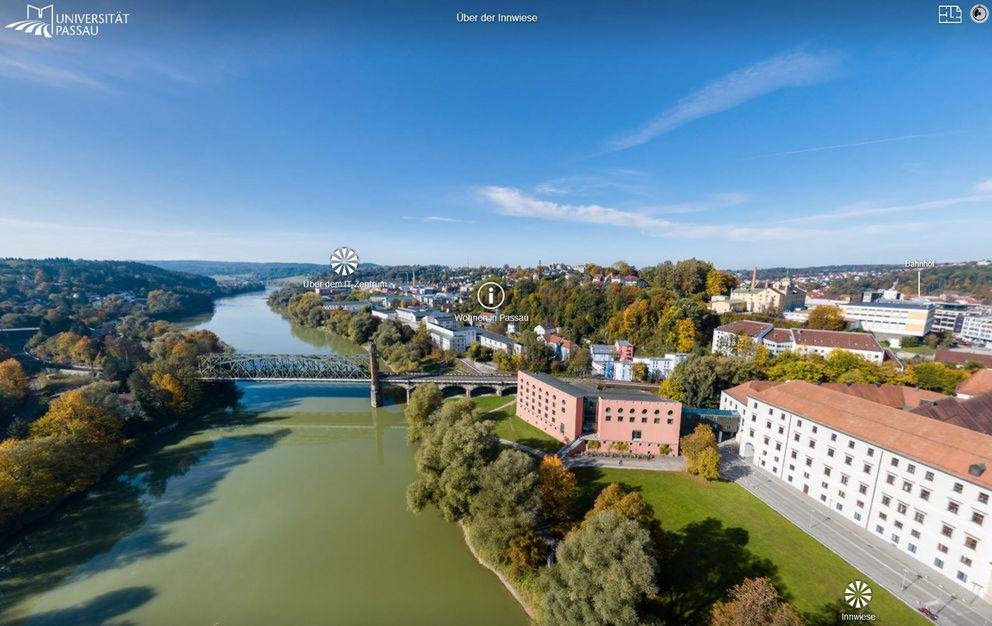 View towards the West of the campus, including the Spitzberg hill