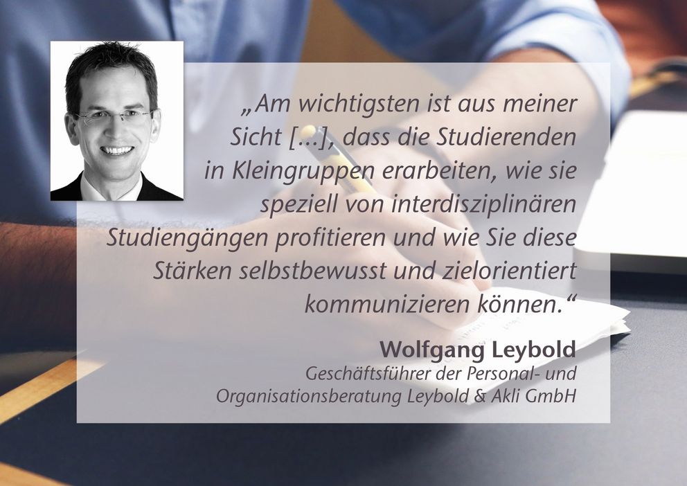 Wolfgang Leybold - Dozent am Zentrum für Karriere und Kompetenzen 