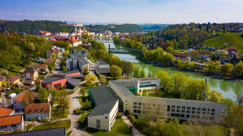 Aerial view of the campus