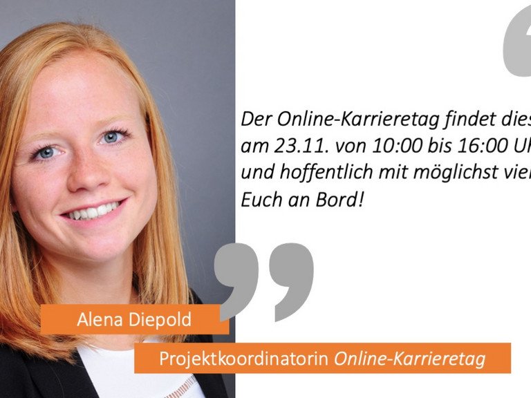 Online-Karrieretag: am 23.11. von 10:00 bis 16:00 Uhr