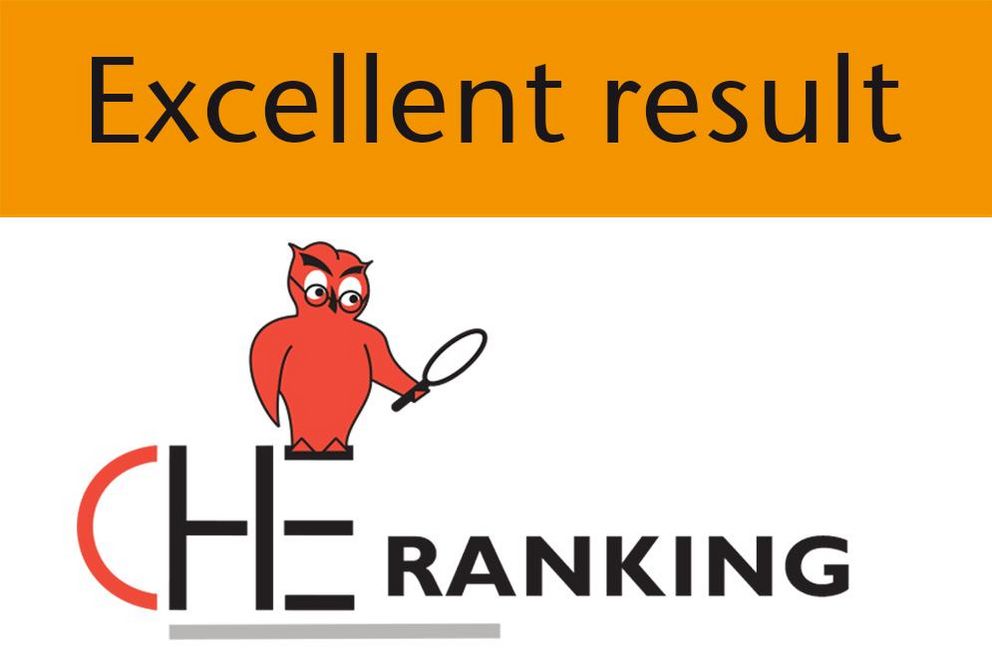The faculty was in the top group in the CHE University Rankings