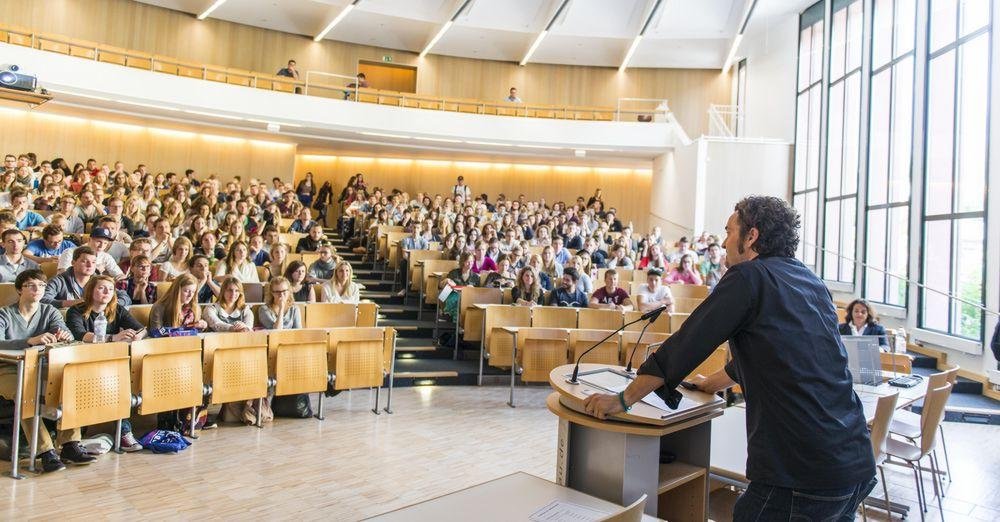 Lecture in lecture hall