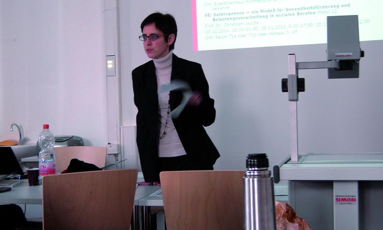 Female professor in a seminar