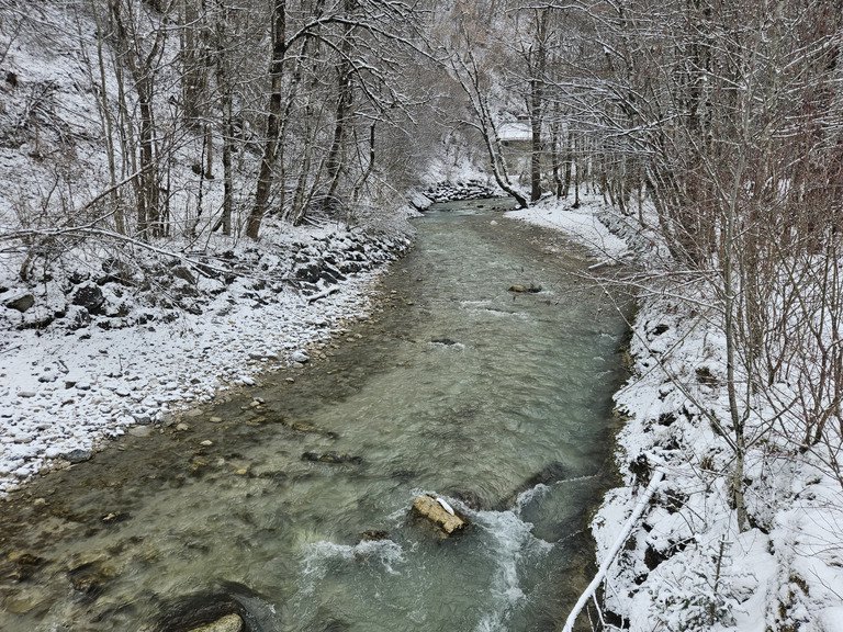 Die winterliche Partnach bei Garmisch-Partenkirchen, Foto: Universität Passau