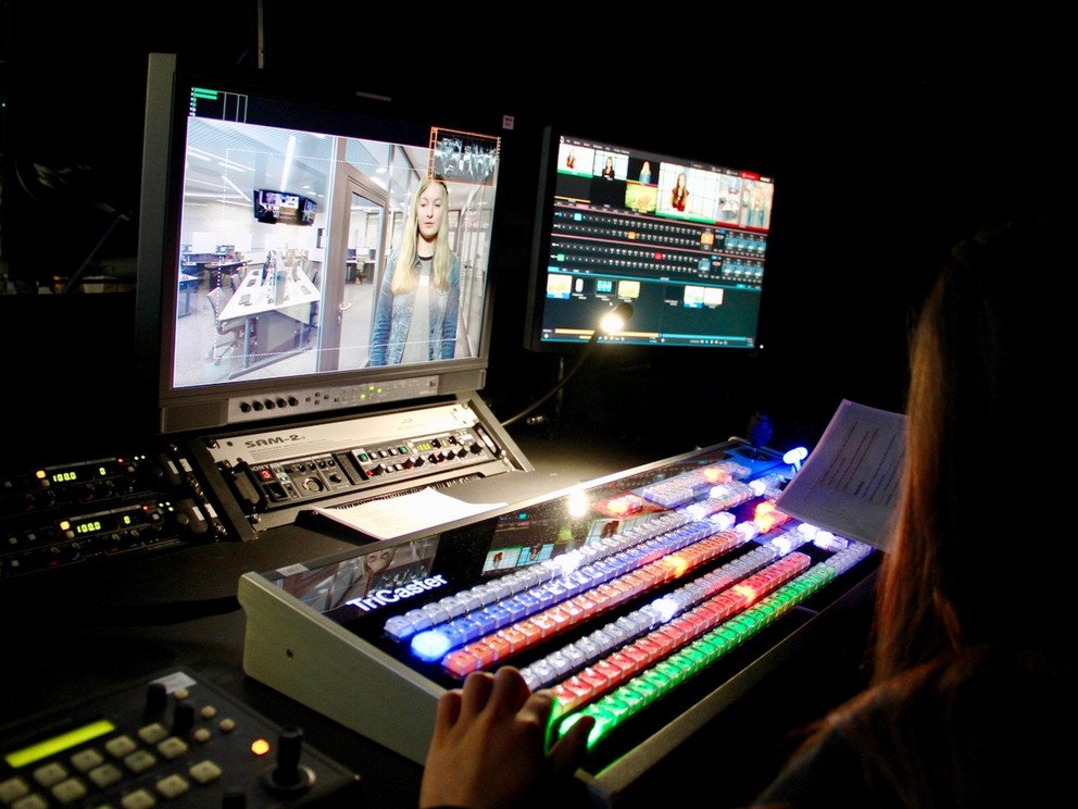 Workshop Nachrichten produzieren im TV-Studio, Fritz Pflugbeil, Franz Habel, Florian Tettenhammer und Uli Schwarz