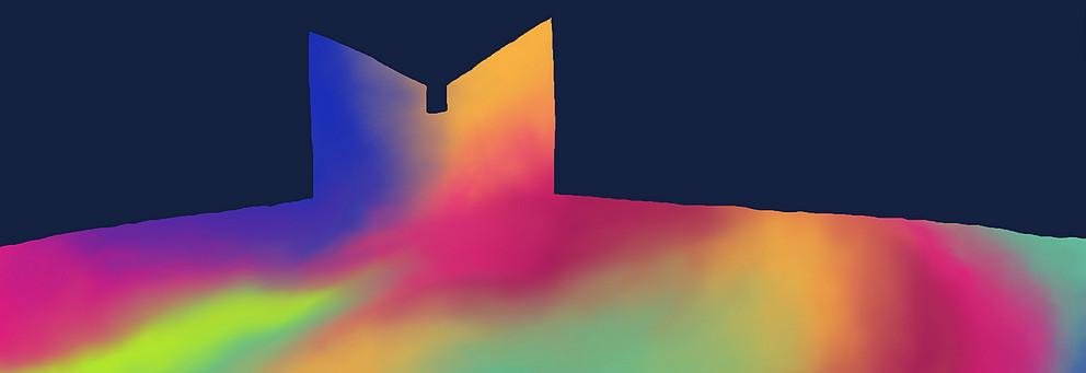 Quelle: Isabel Groll Umriss der Universität in bunten Farben.