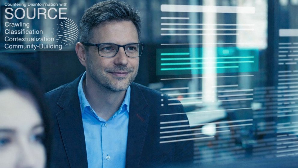 Symbolbild zum BMFTR-Projekt SOURCE, das eine europaweit nutzbare Forschungs- und Analyseinfrastruktur entwickelt, um manipulierte oder koordinierte Informationskampagnen im Web fr&uuml;hzeitig zu erkennen und nachvollziehbar zu untersuchen.