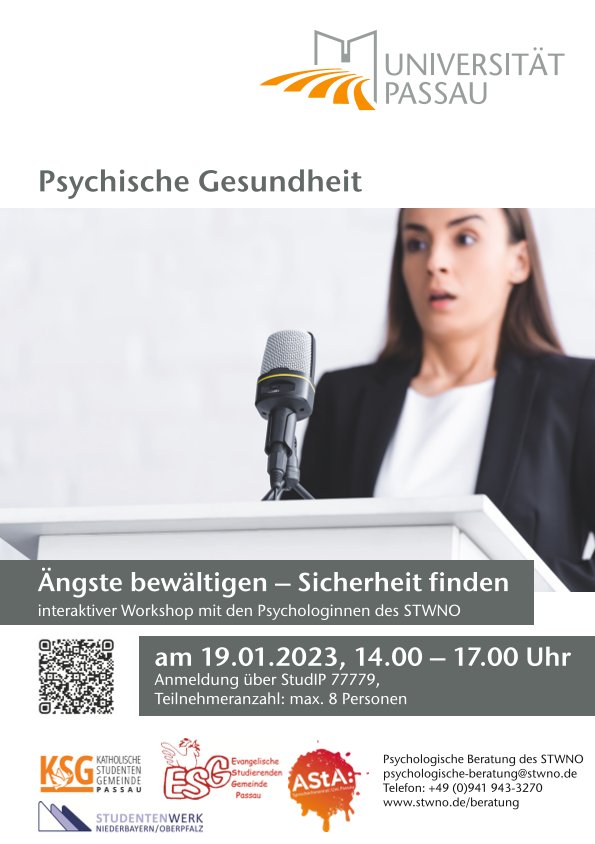 Plakat: "Angstworkshop"