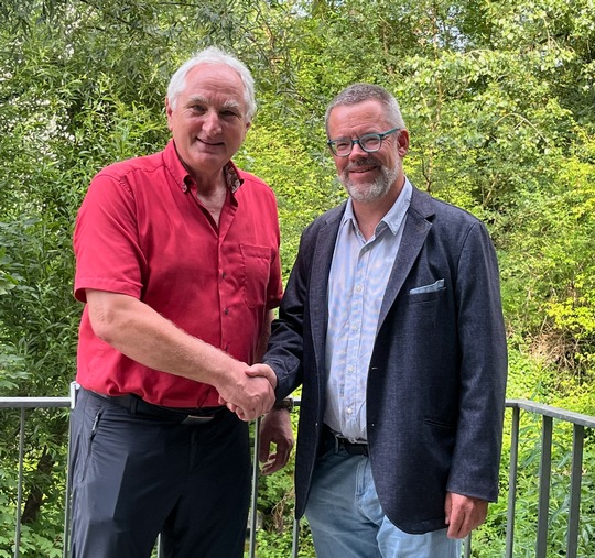 Präsident Prof. Dr. Ulrich Bartosch (links) und Vizepräsident Prof. Dr. Werner Gamerith, Foto: Universität Passau