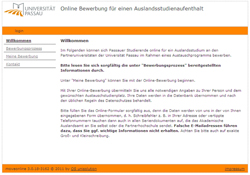 Online Bewerbung für einen Auslandsstudienaufenthalt