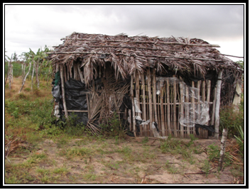 Eine Landlosen-Hütte