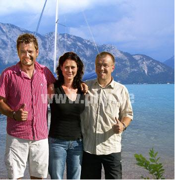 Dieses Team hat sportlich 11?000 Euro für den guten Zweck erkämpft und gesammelt: Thomas Maier, Edith Lindbüchler und Rainer Schmoigl. (Foto: sportlich helfen)