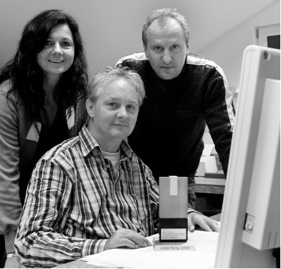 Foto von Sonja und Werner Pauli mit Hans Königseder