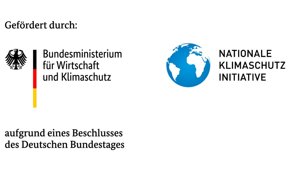 Stelle gefördert vom Bundesministerium für Wirtschaft und Klimaschutz und die Nationale Klimaschutzinitiative aufgrund eines Beschlusses des Deutschen Bundestags