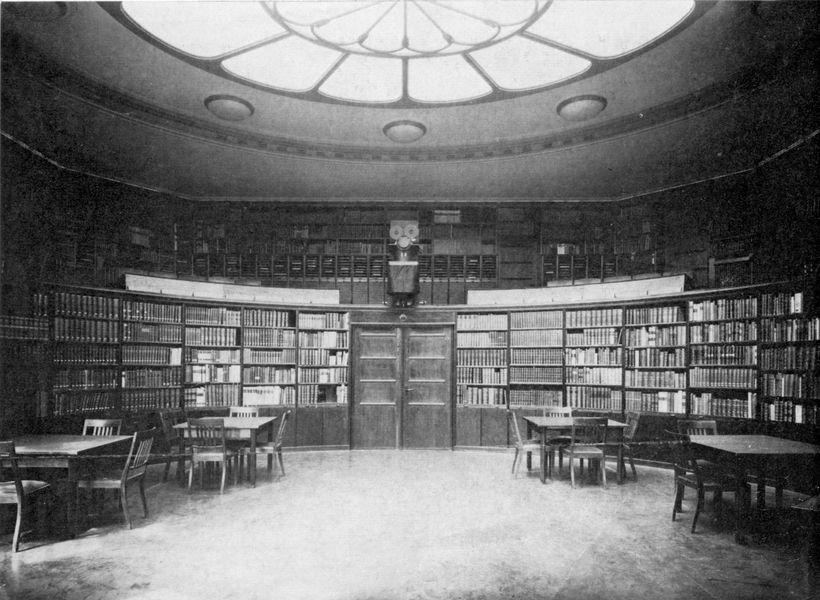 Der Lesesaal der Warburg-Bibliothek 1926.