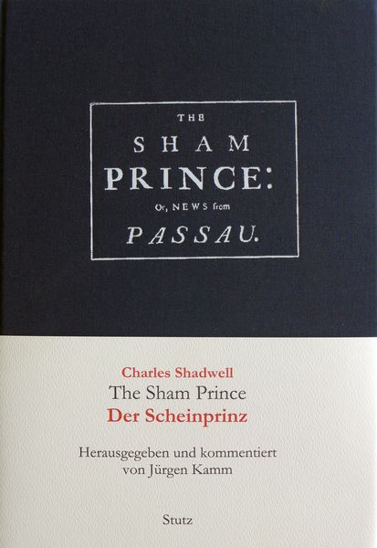Buchcover „The Sham Prince; or News from Passau/Der Scheinprinz; oder die Botschaft aus Passau“