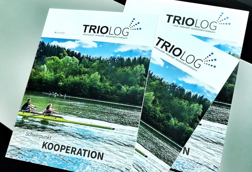 Zeitungsstapel der ersten Ausgabe von TRIOLOG