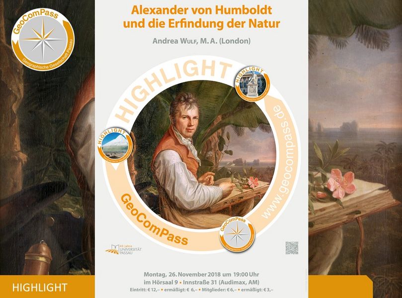 Highlight-Vortrag des GeoComPass zum Thema "Alexander von Humboldt und die Erfindung der Natur"