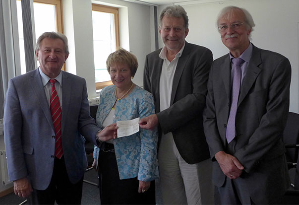 Franz Meyer, Renate Braun, Prof. Dr. Burkhard Freitag, Dr. Heinz Kuhls (v.l.)