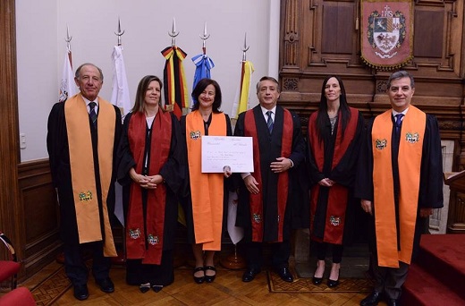 From left to right: Hector Francisco Dama, Dean of the Faculty of Economics and Business; Professor Romina Cavalli, Pro-Rector for Teaching; Professor Ursula Reutner; Professor Carlos Ignacio Salvadores de Arzuaga, Rector of Universidad del Salvador; Dr Luciana Tondello, Pro-Rector for Research; Claudio Blanchard, Programme Director. All photos (c) Universidad del Salvador.