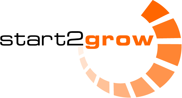 orangenes Logo mit Text starttogrow